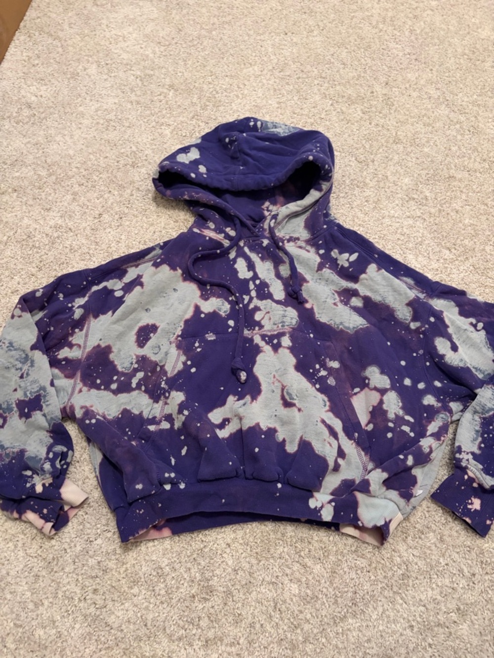 Free People Purple Tie-Dye Hoodie